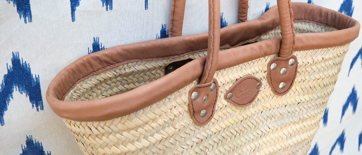 Llatra Traditional basket with leather details
