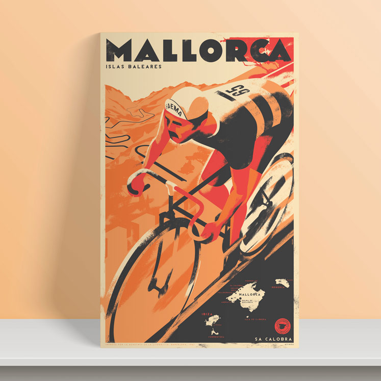 Stick no Bills Carte postale vintage cycliste