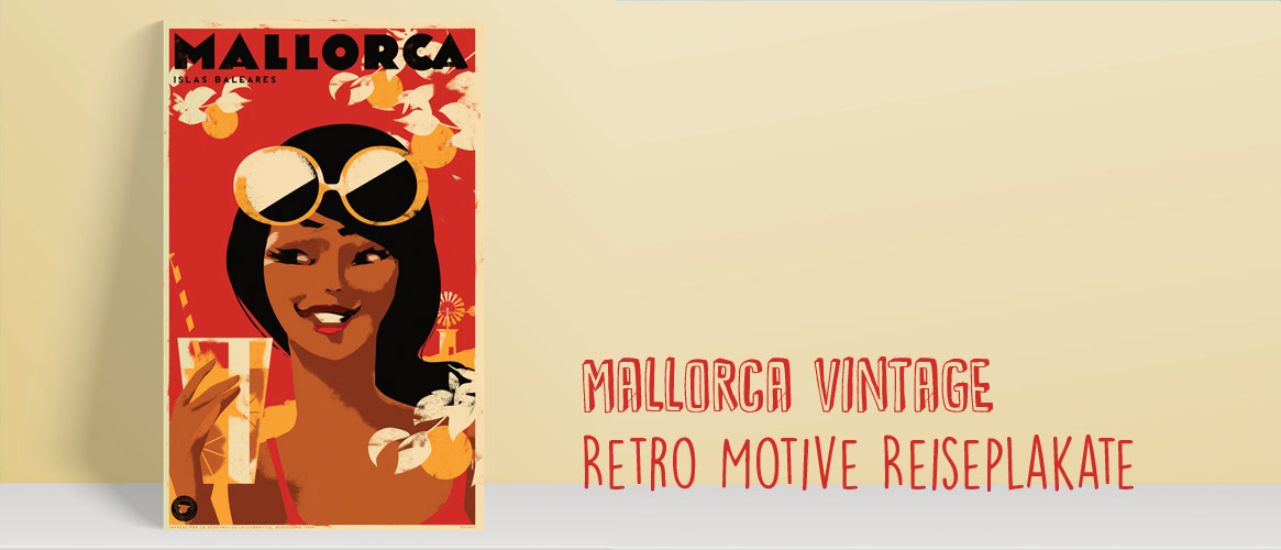 Stick no Bills Poster von Mallorca Lifestyle im Vintage Design