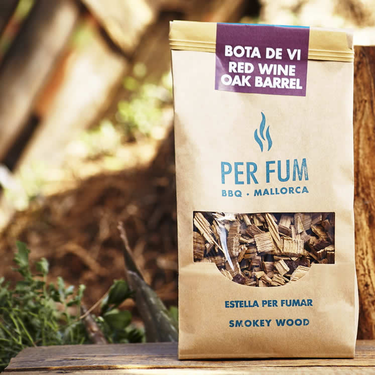 Per Fum wine barrels wood chips