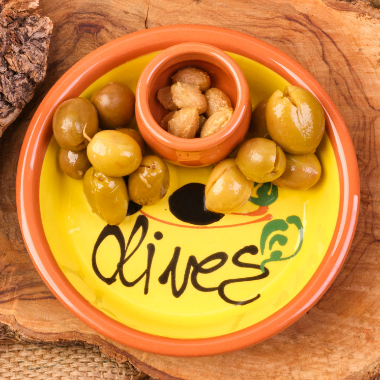 Assiette pour olives