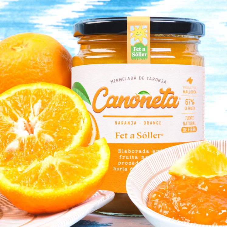 9 x Canoneta® Orangen Marmelade Fet a Sóller