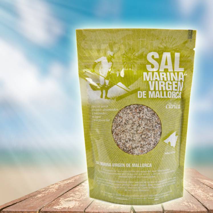 Organic sea salt citrus refill pack Sal Marina Virgen de Mallorca