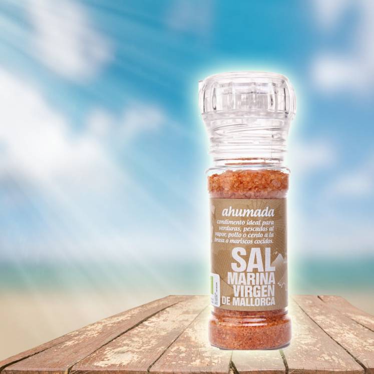 Organic smoked sea salt mill Sal Marina Virgen de Mallorca