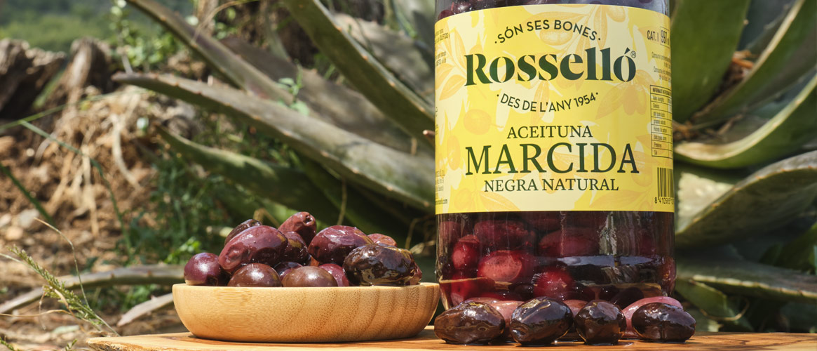 Rosselló natural black olives category extra