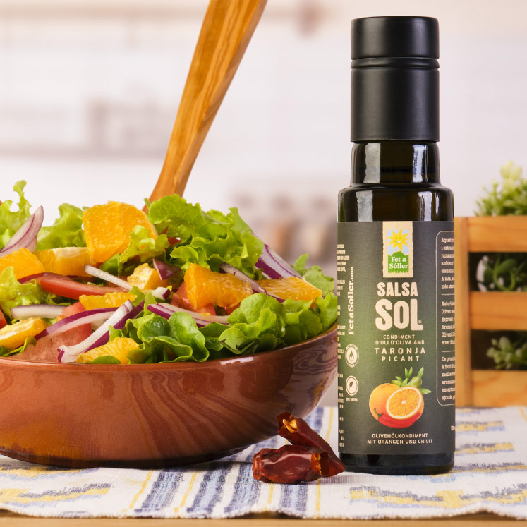 SalsaSol Huile d’olive épicée à l\\'orange et chili