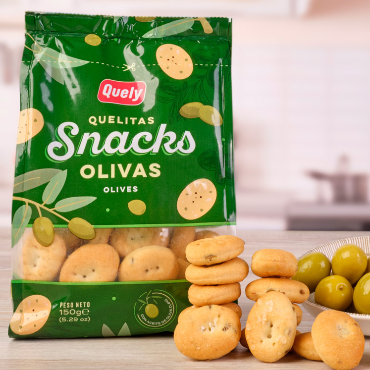 Quelitas Snacks Kekse mit Olivenstückchen