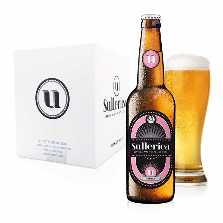 12 x Sullerica Valenta cerveza con pétalos de rosa