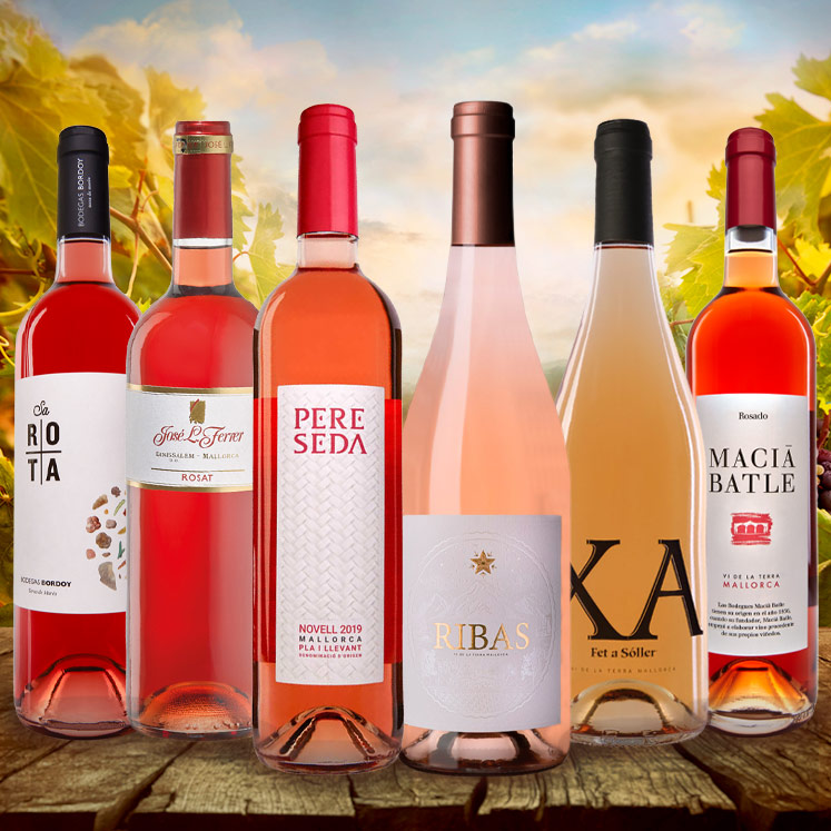 Selection of rosé wines from Mallorca